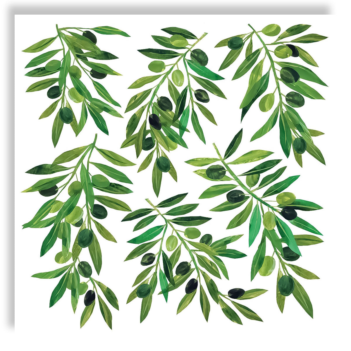 Guardanapo para Decoupage Ambiente 33x33cm com 20 Unidades - Folhas de Oliveiras