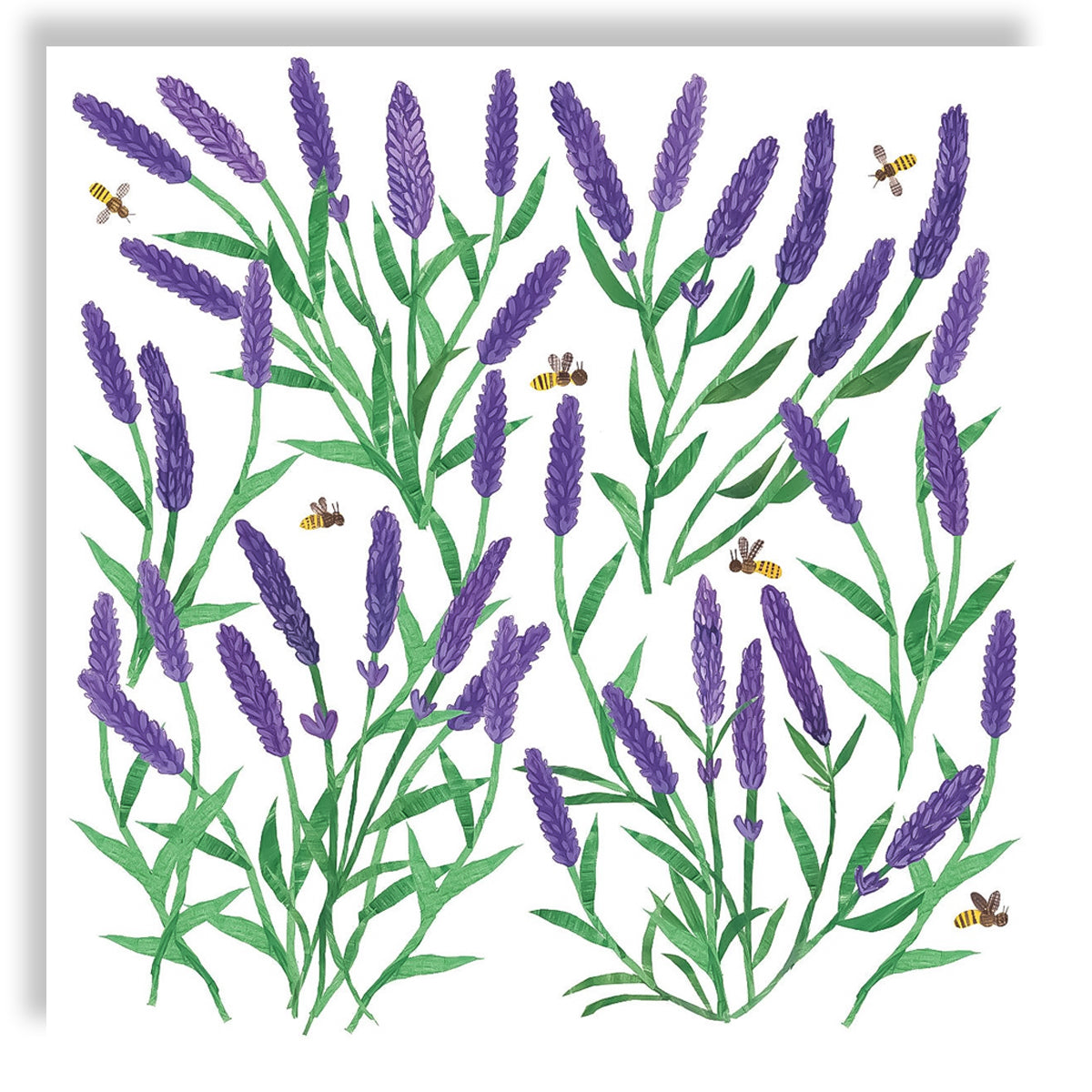 Guardanapo para Decoupage Ambiente 33x33cm com 20 Unidades - Abelhas e Lavanda