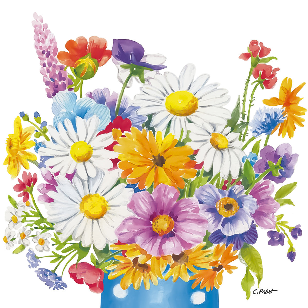 Guardanapo para Decoupage Ambiente 33x33cm com 20 Unidades - Vaso de Flores