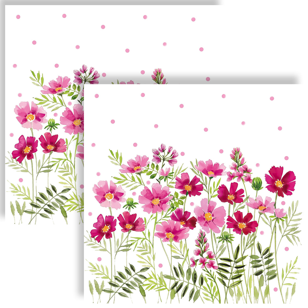 Guardanapo para Decoupage Ambiente 33x33cm com 20 Unidades - Flores Anabelle