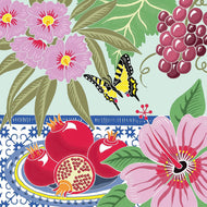 Guardanapo para Decoupage Ambiente 33x33cm com 20 Unidades - Frutos Flores e Borboletas