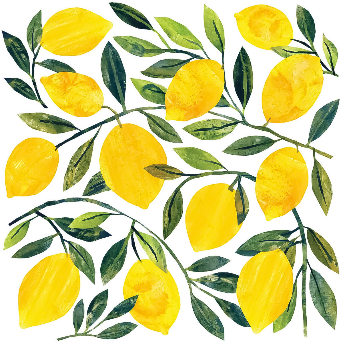 Guardanapo para Decoupage Ambiente 33x33cm com 20 Unidades - Planta Citronela e Limão
