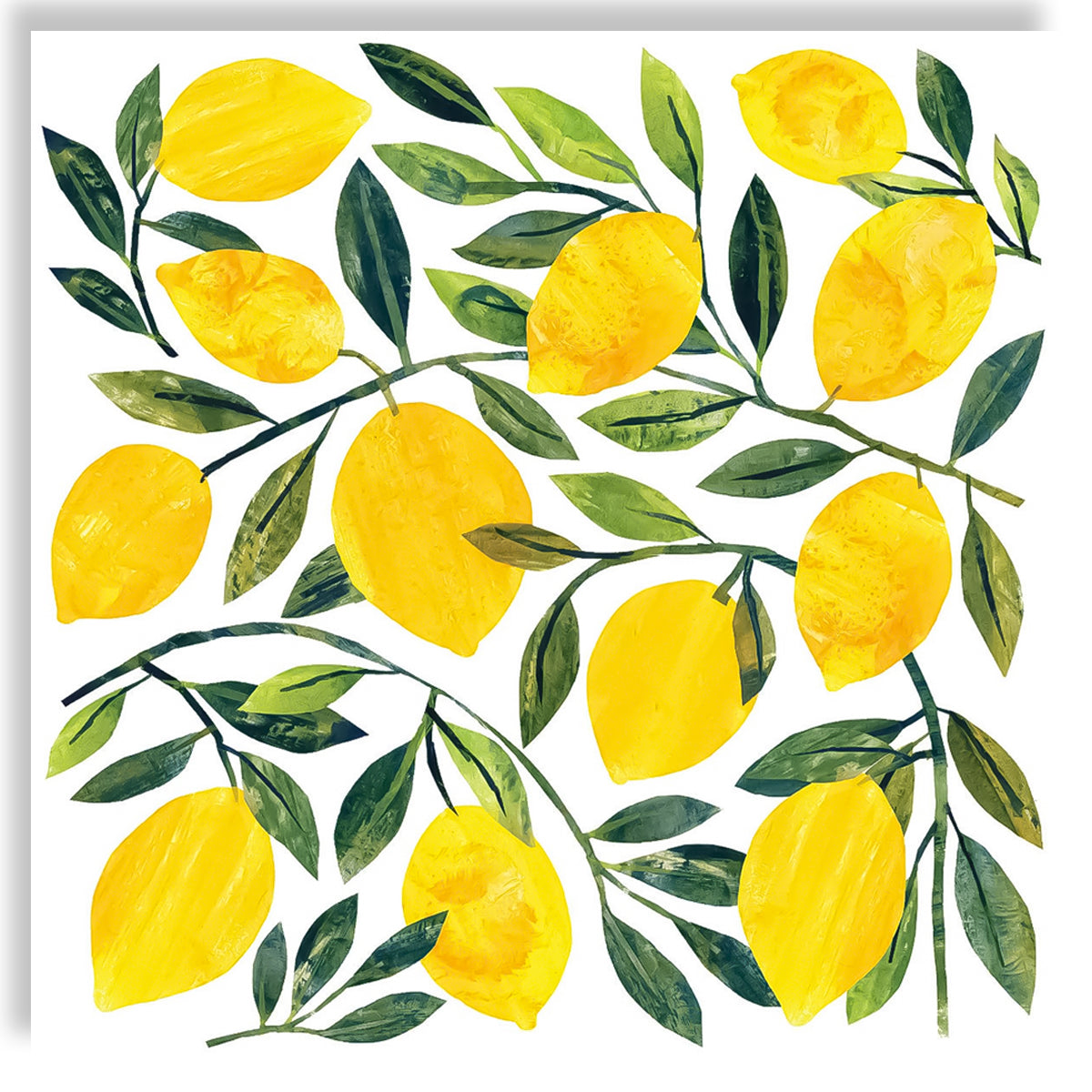 Guardanapo para Decoupage Ambiente 33x33cm com 20 Unidades - Planta Citronela e Limão