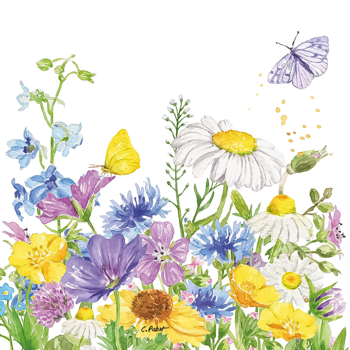 Guardanapo para Decoupage Ppd 33x33cm com 20 Unidades - Flores do Verão