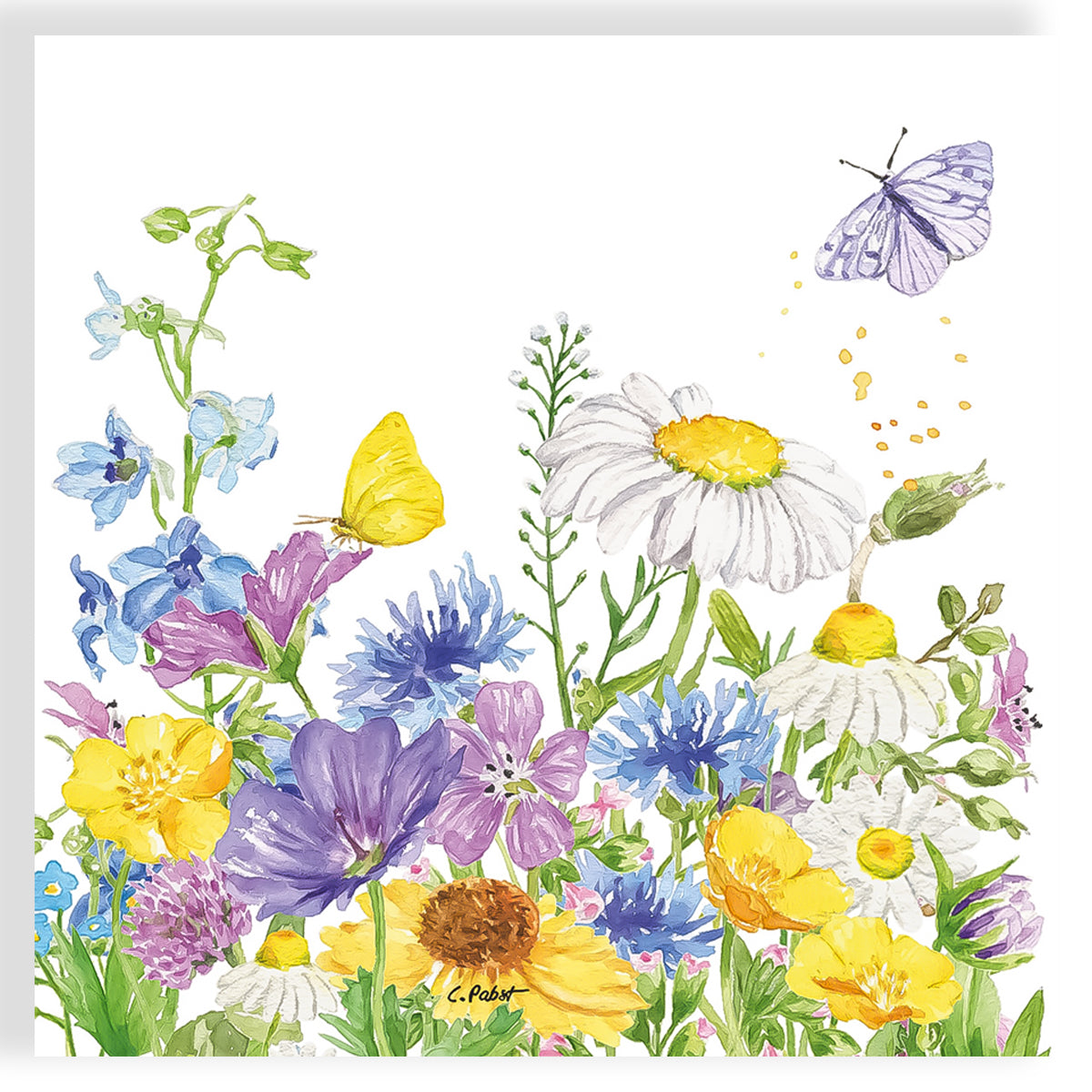 Guardanapo para Decoupage Ppd 33x33cm com 20 Unidades - Flores do Verão