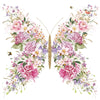 Guardanapo para Decoupage Ambiente 33x33cm com 2 Unidades - Borboleta Rosas e Flores