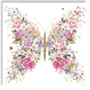 Guardanapo para Decoupage Ambiente 33x33cm com 2 Unidades - Borboleta Rosas e Flores