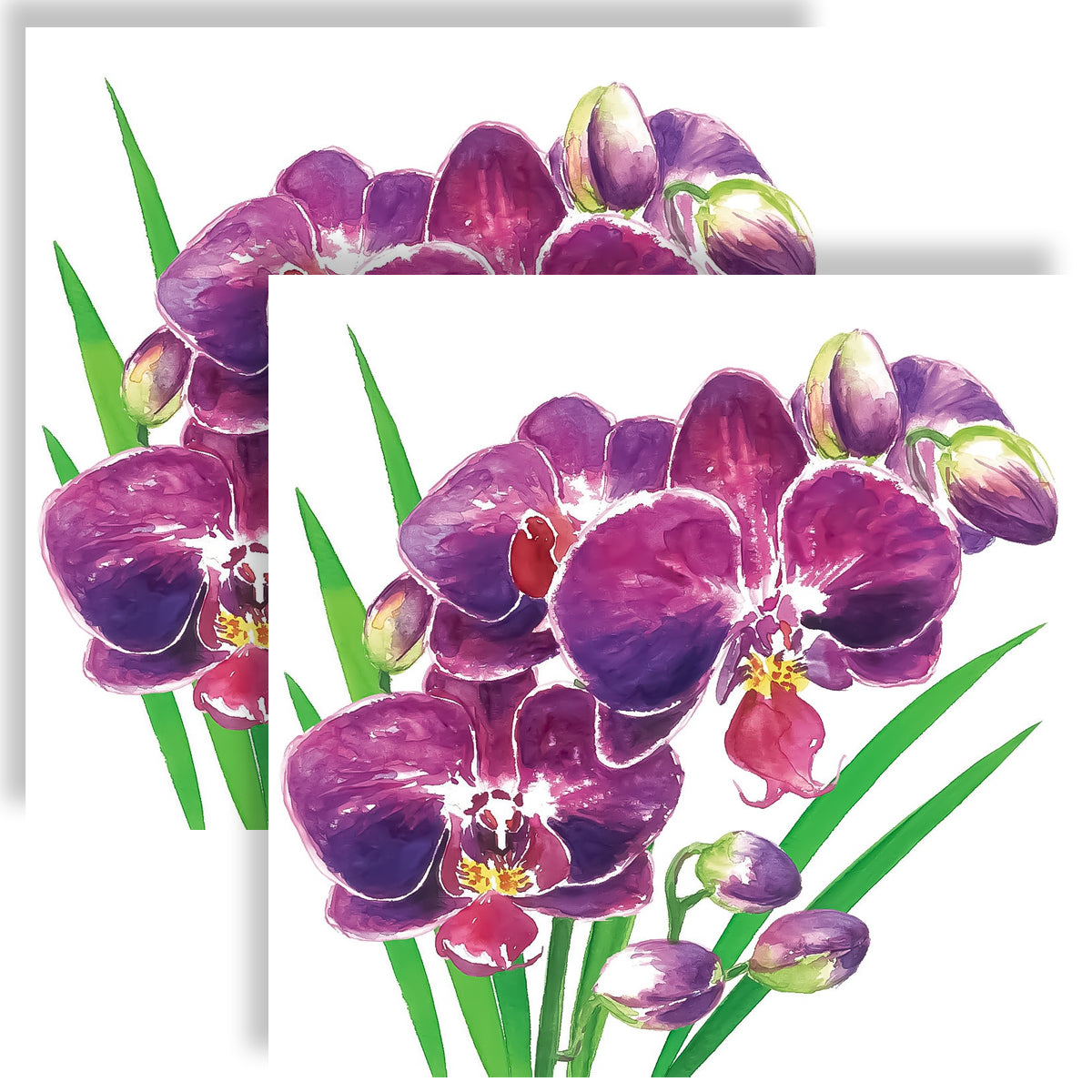 Guardanapo para Decoupage Ambiente 33x33cm com 2 Unidades - Flores Orquídea