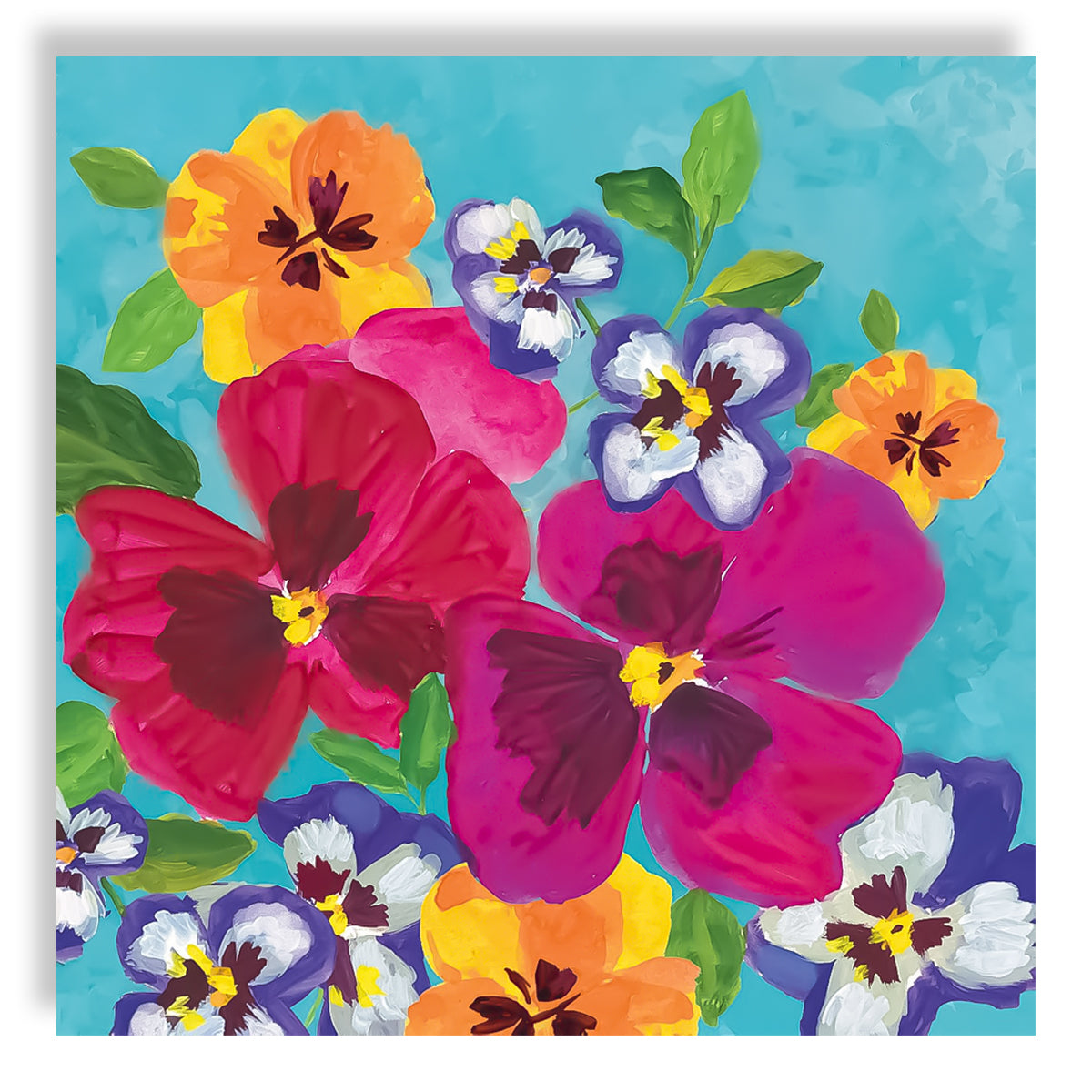 Guardanapo para Decoupage Ambiente 33x33cm com 2 Unidades - Flores Amor-perfeito