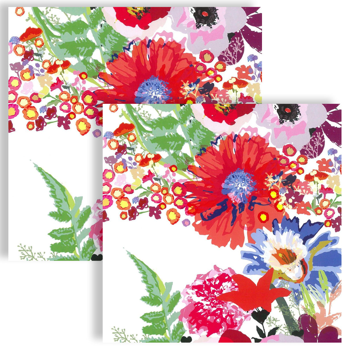 Guardanapo para Decoupage Ambiente 33x33cm com 2 Unidades - Flores Fascínio Abstrato