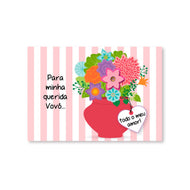 Cartão Dia das Mães Mix Avó Vaso Flores - Fina Ideia - 11×15,5cm com Envelope