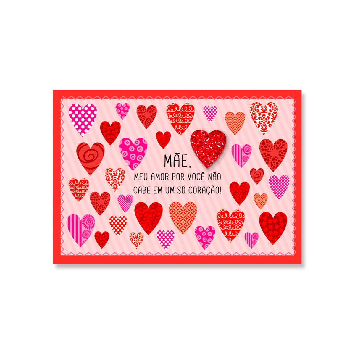 Cartão Mix Mãe Muitos Corações - Fina Ideia - 11×15,5cm com Envelope