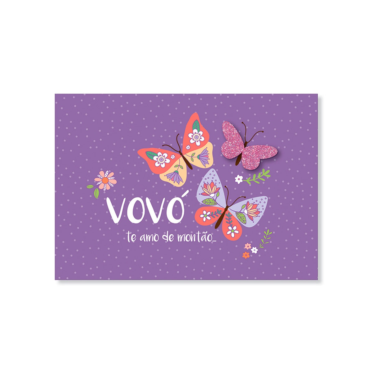 Cartão Mix Avó Borboletas - Fina Ideia - 11×15,5cm com Envelope