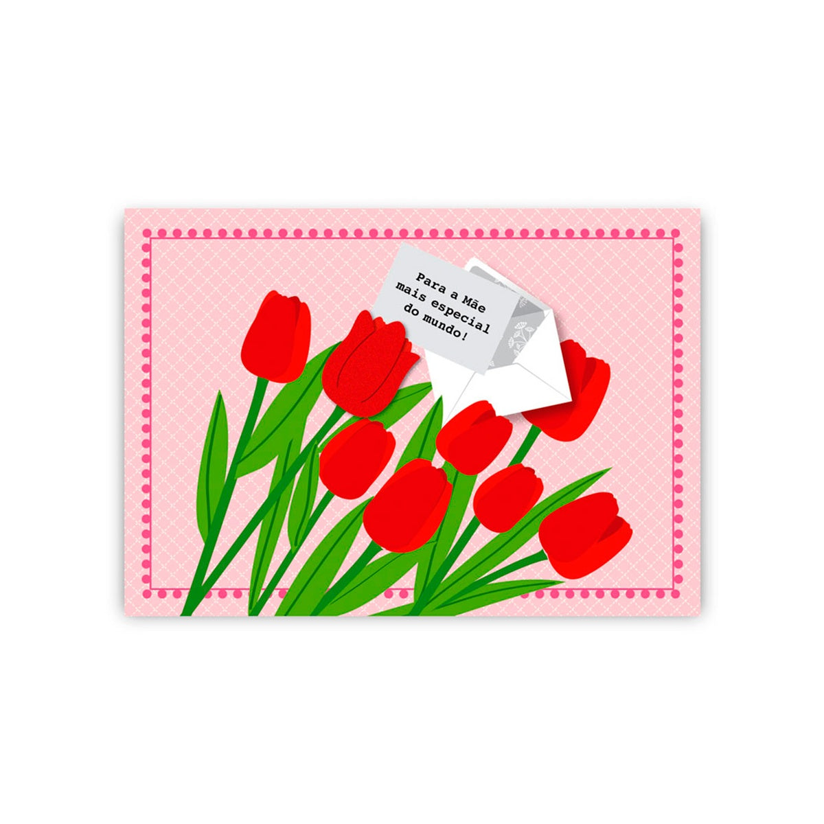 Cartão Mix Mãe Tulipas - Fina Ideia - 11×15,5cm com Envelope