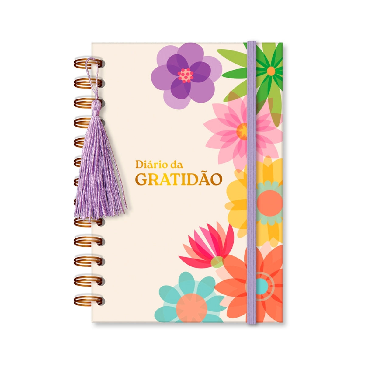 Diário Gratidão Flores para Você 11,8x17,5cm com 80 Folhas - Fina Ideia