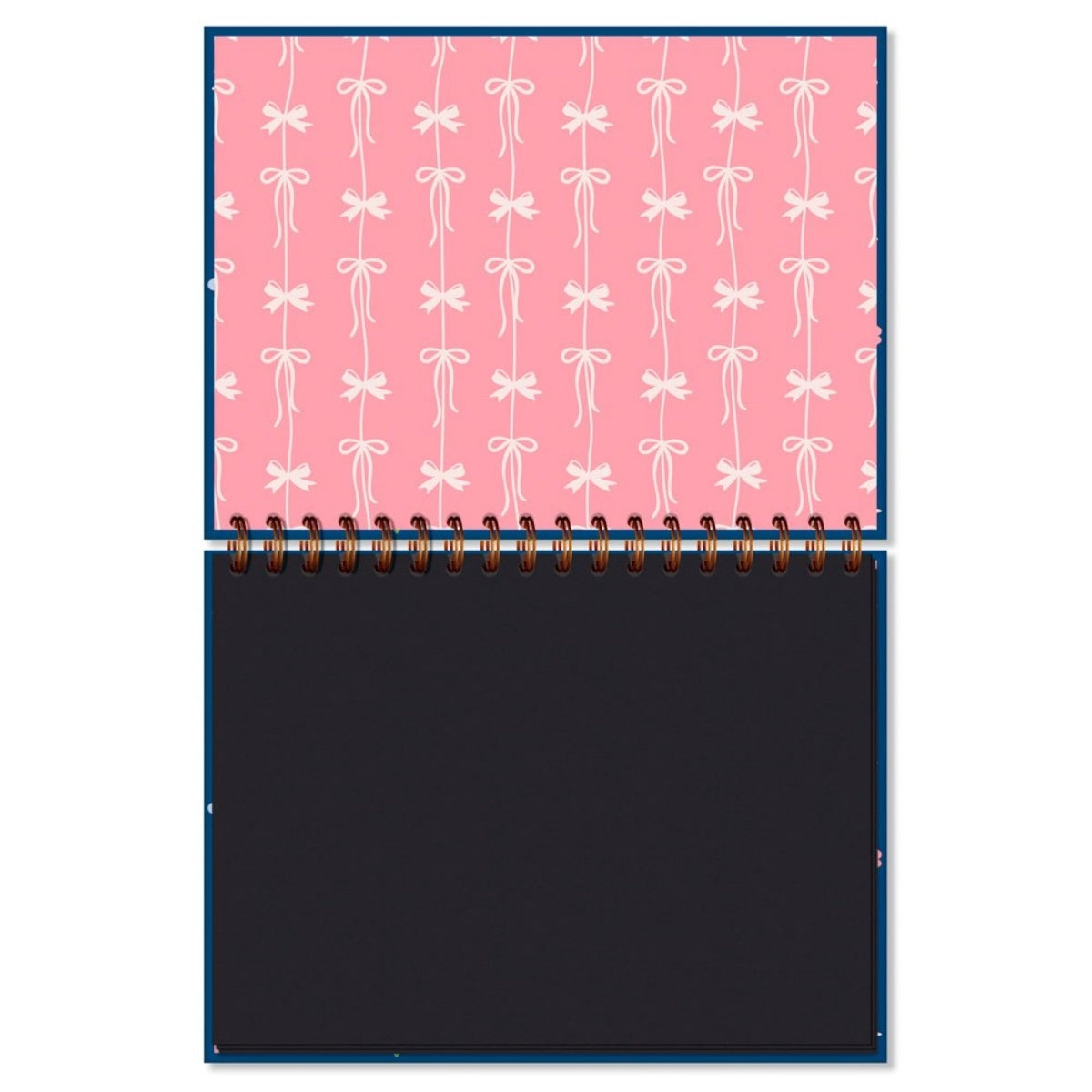 Caderno Criação 180g 17,5x23,5cm com 30 Folhas Pretas Laços e Afetos - Fina Ideia