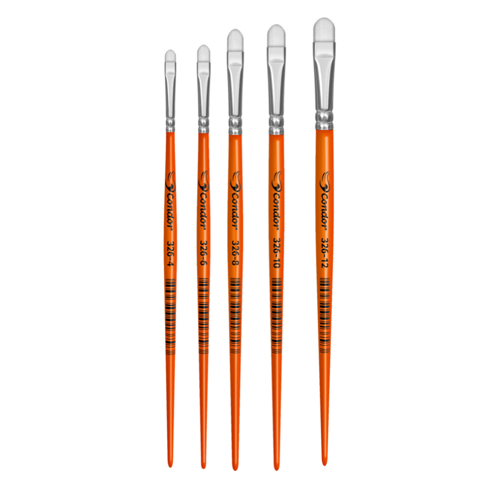 Pincel Condor 326 Lingua de Gato Sintético Cabo Curto