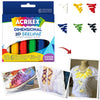 Estojo Tinta Dimensional Acrilex Brilhante 20ml com 6 Cores