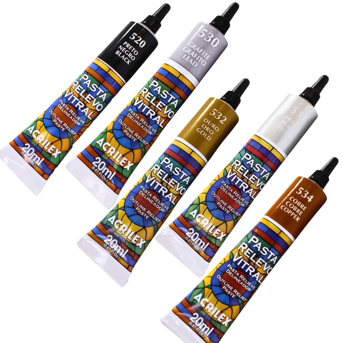 Pasta Relevo Vitral Acrilex 20ml 