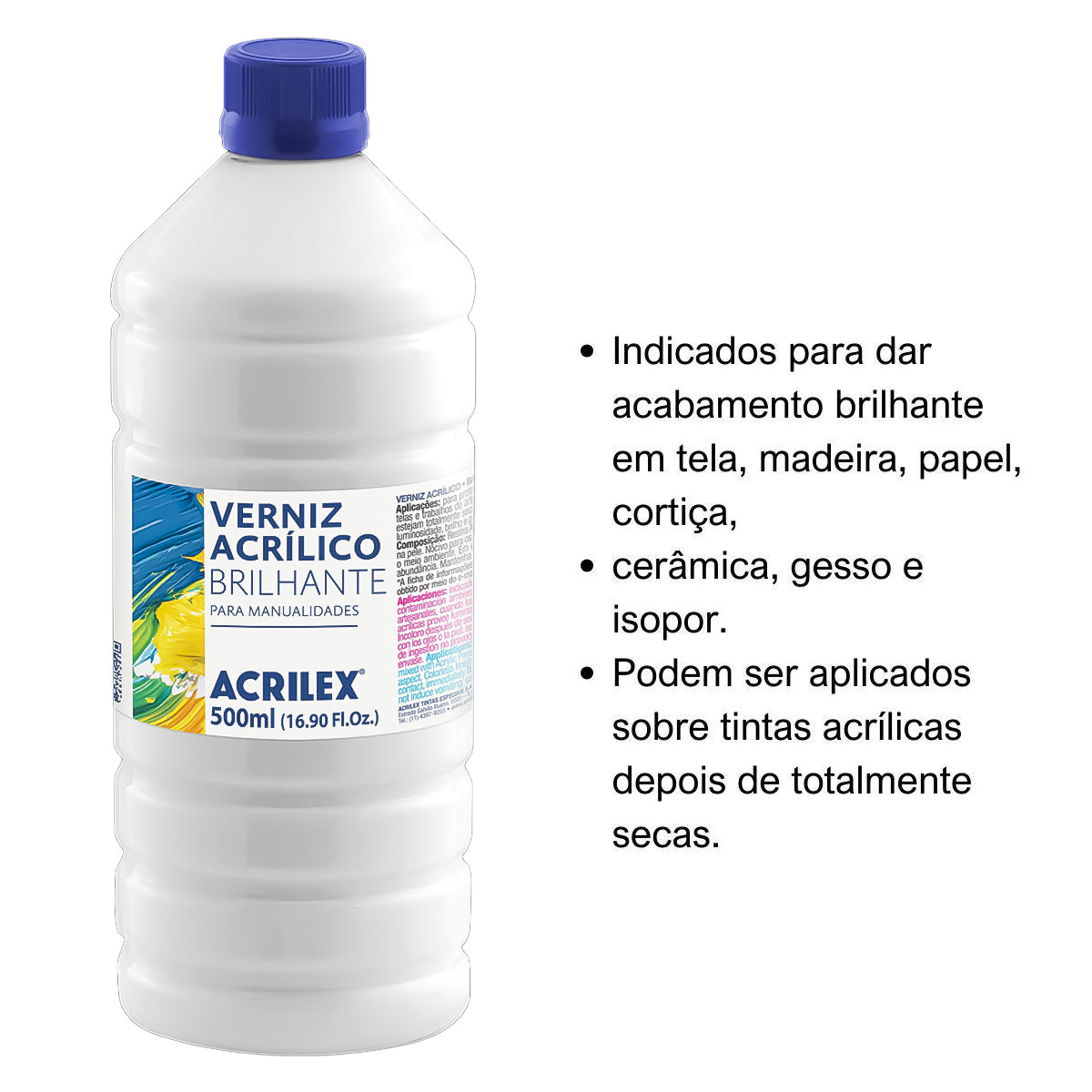 Verniz Acrilico Brilhante Acrilex  [TAMANHO: 500ML]