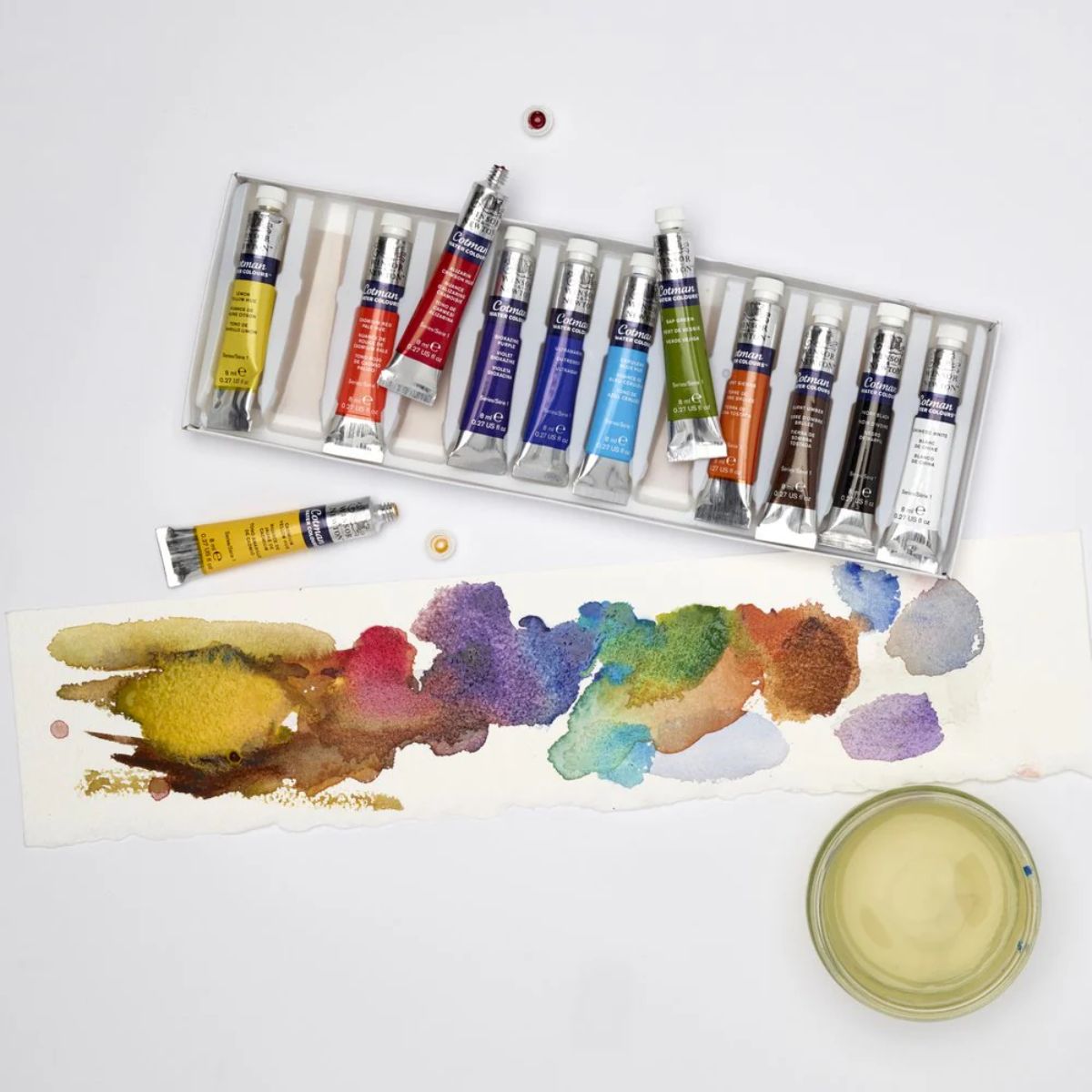 Estojo Tinta Aquarela Cotman Winsor & Newtom 8ml com 12 Cores