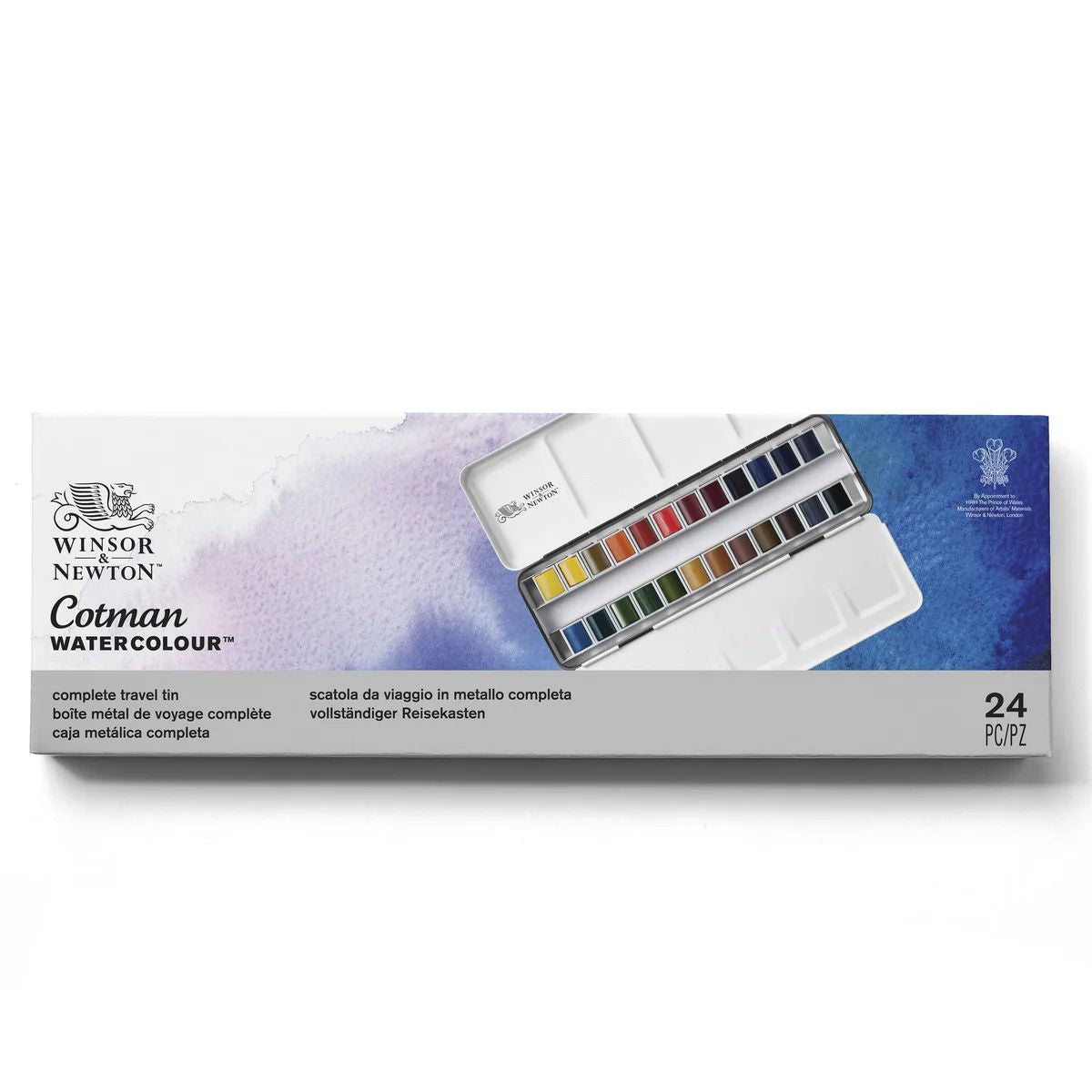 Estojo Tinta Aquarela Pastilha Cotman Winsor & Newton com 24 Cores