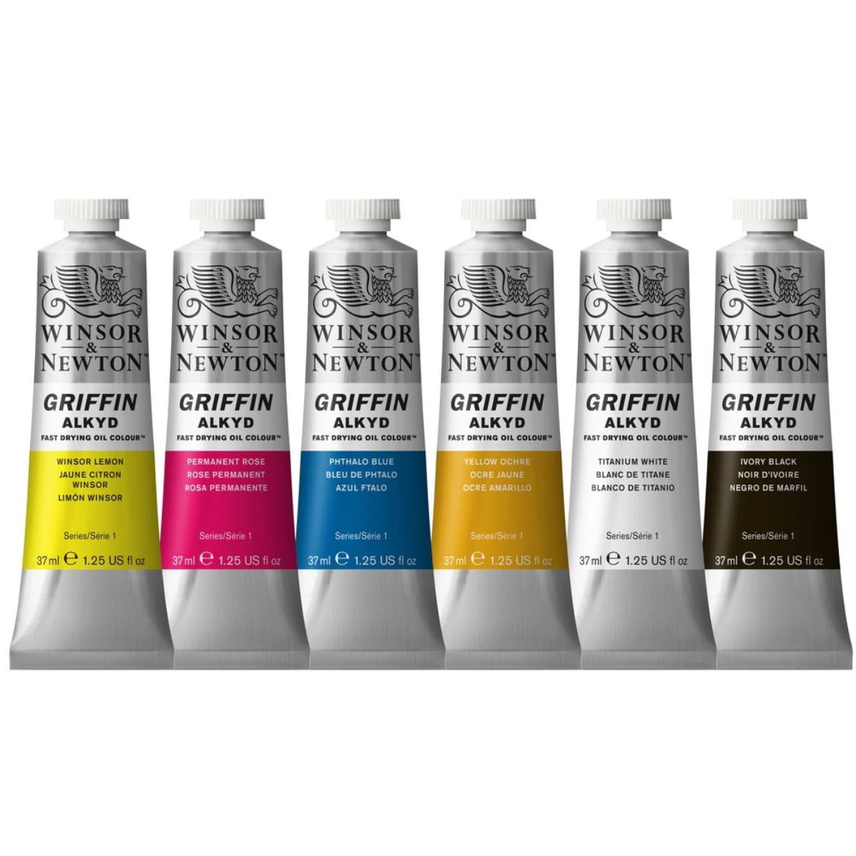 Kit de Tinta Óleo Griffin Winsor & Newton 37ml com 6 Cores