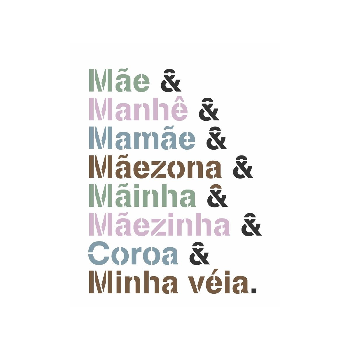 Stencil Opa 20x25cm - Palavras Mãe - 3647
