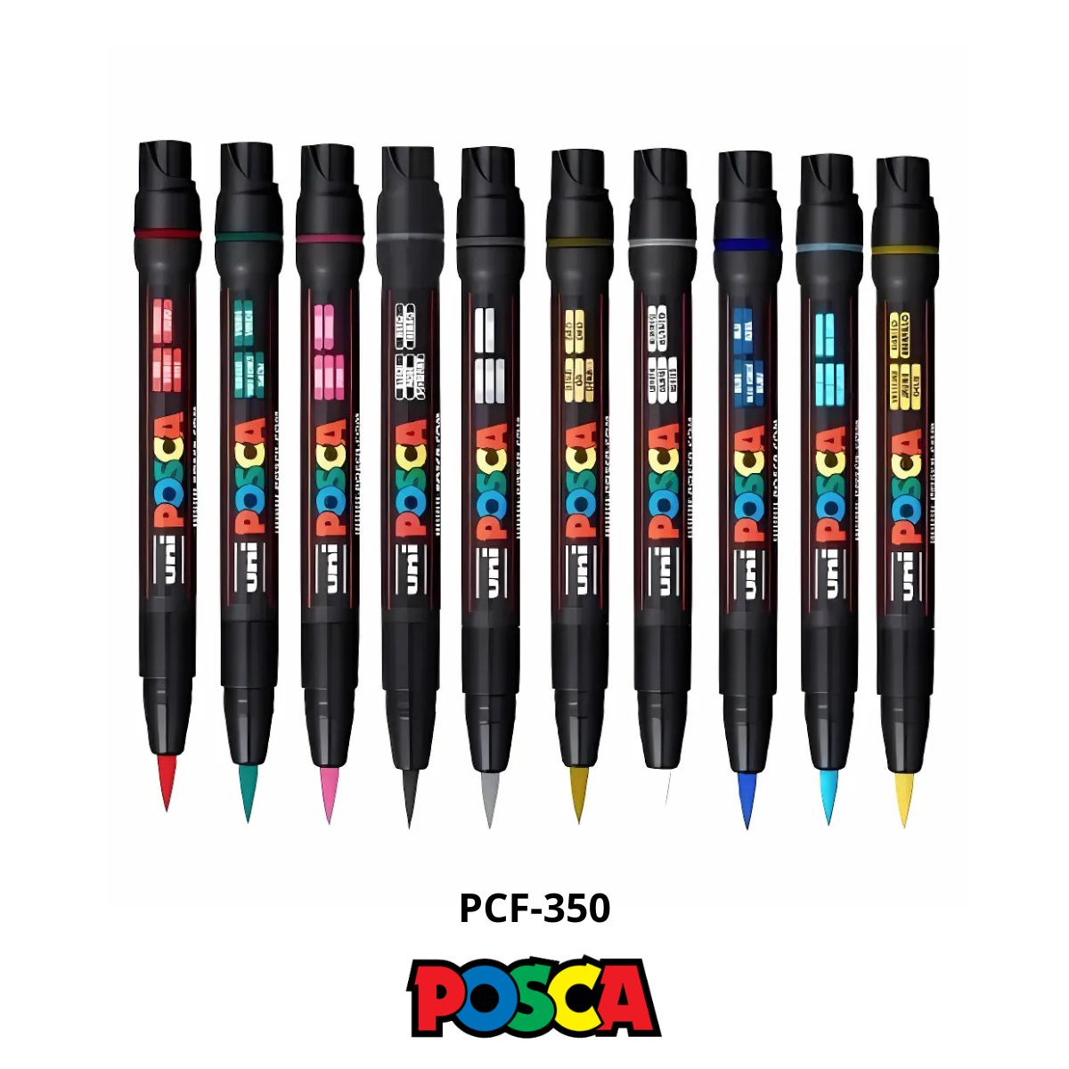 Caneta Posca PCF-350 Ponta Pincel 10mm Uniball