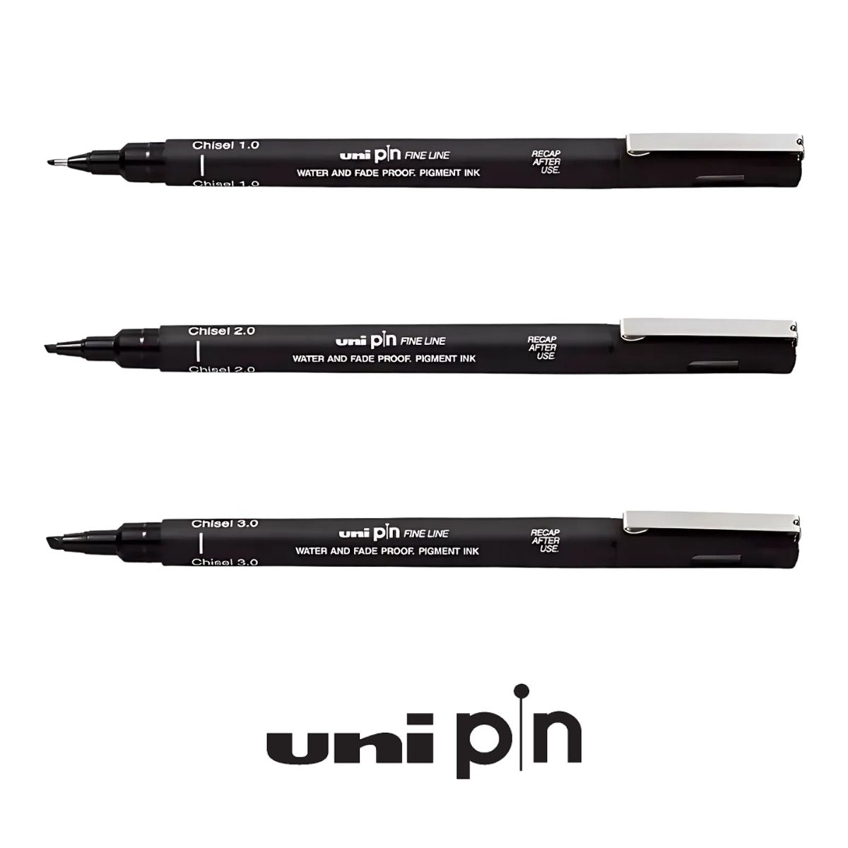 Caneta Técnica Ponta Fina Pin Fine Line Preto Chisel Uniball