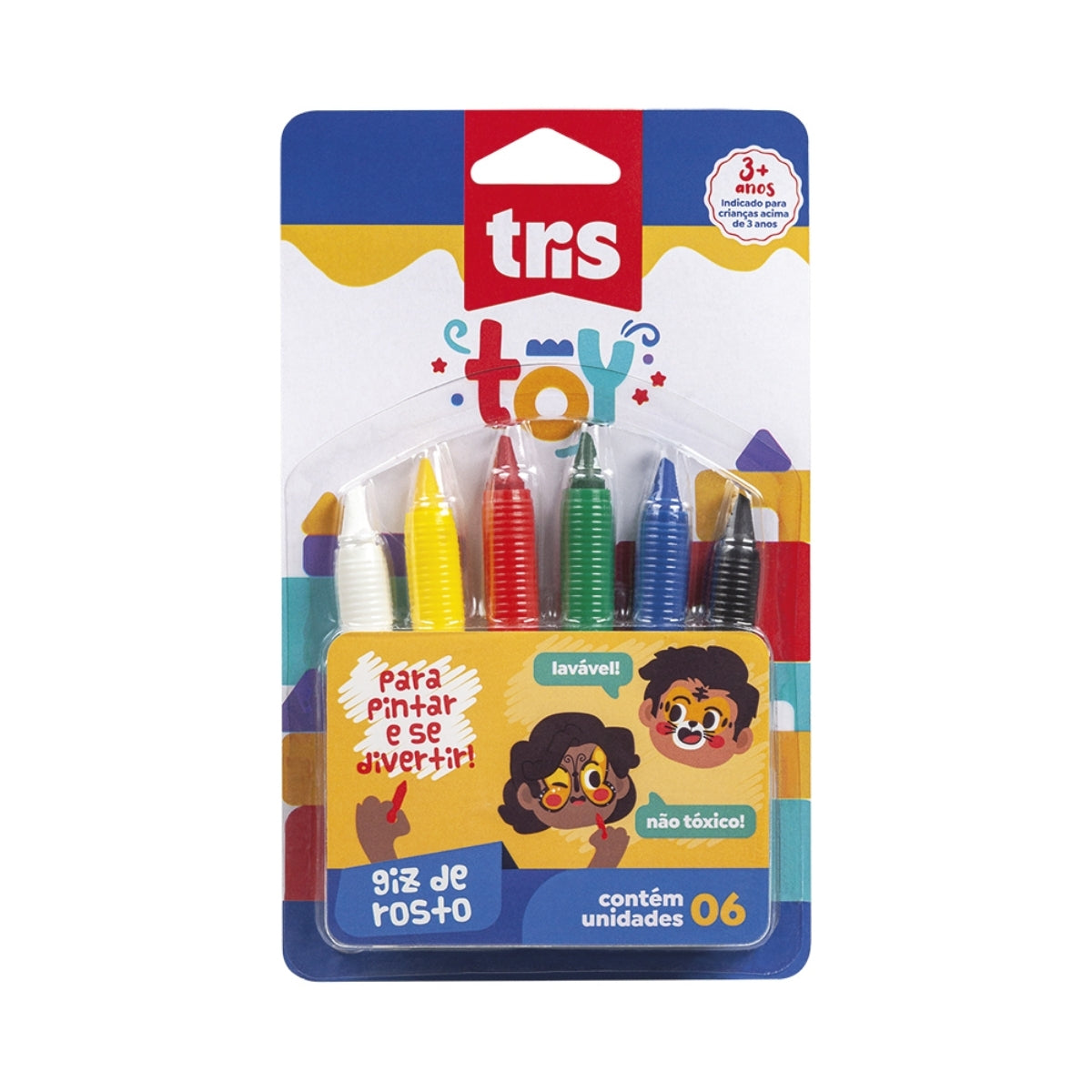 Giz de Rosto Toy com 6 Cores - Tris
