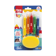 Giz de Banho Toy com Esponja 6 Peças - Tris