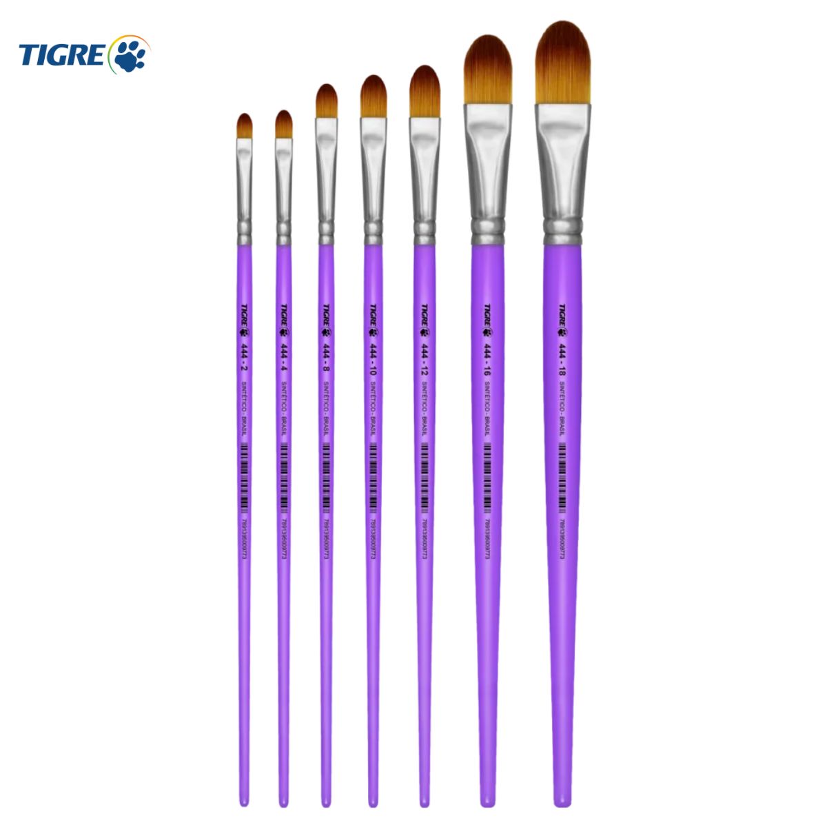 Pincel Filbert Tigre 444 Língua de Gato