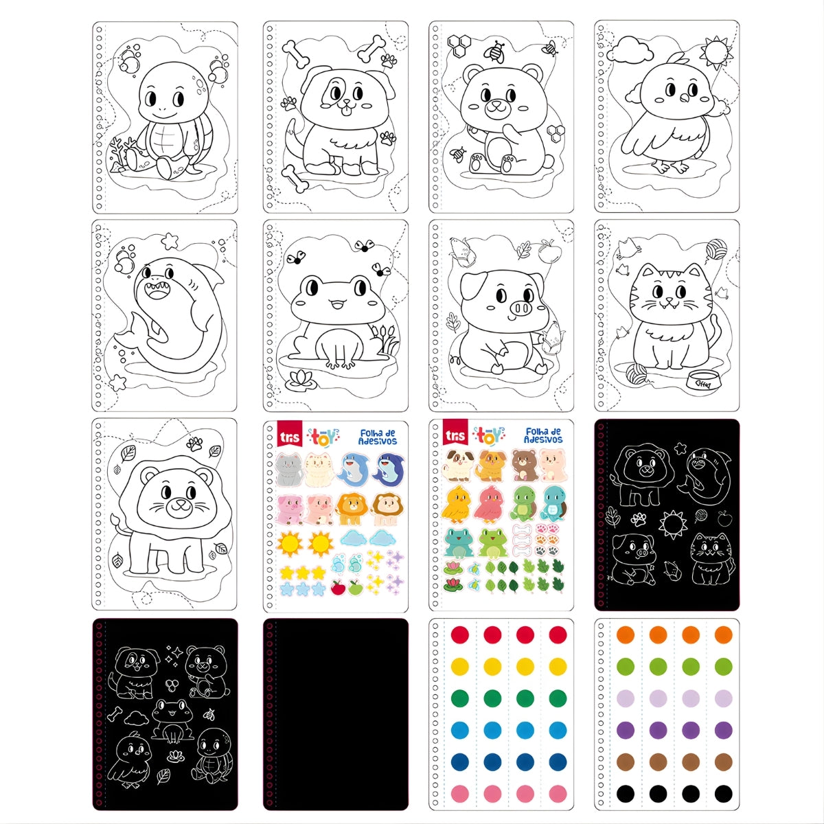 Kit Livro Mágico Toy Animais - Tris