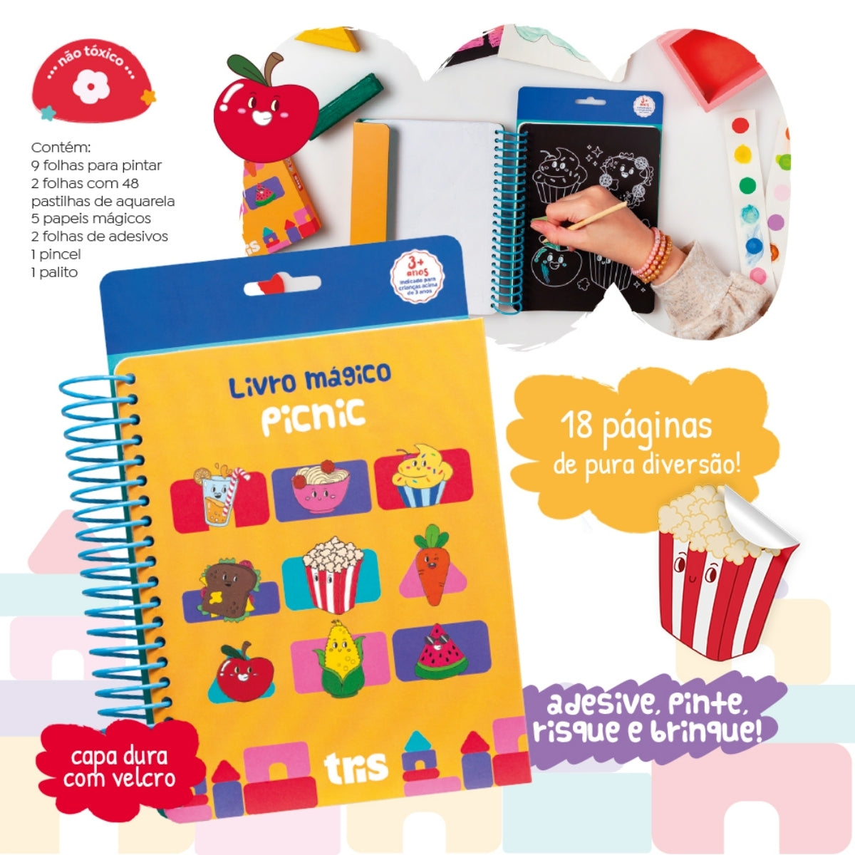 Kit Livro Mágico Toy Picnic - Tris