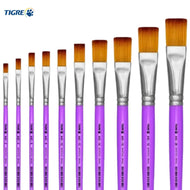 Pincel Chato Tigre 443 Longo Sintético