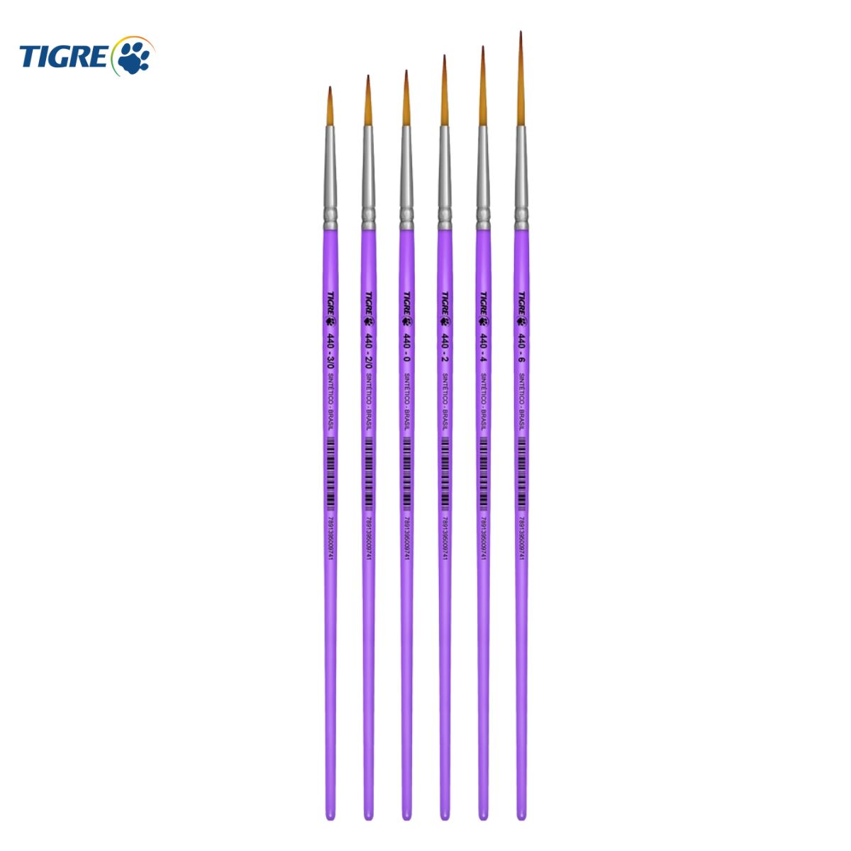 Pincel Redondo Tigre 440 Sintético