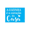 Stencil Opa 15x20cm - Frase a Cozinha É o Coração - 2701