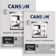 Bloco Canson Linha Técnica Layout Margeado 90g/m² 50 Folhas