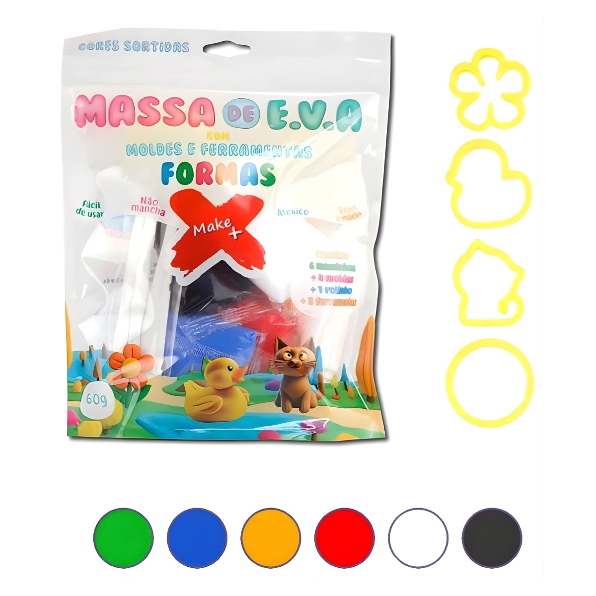 Kit Massa Eva 78g Formas - Make+