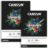 Bloco Canson Graduate Desenho 120 g/m² 20 Folhas Preto