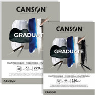 Bloco Canson Graduate Multi Técnica 220 g/m² 30 Folhas Cinza