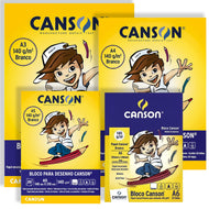 Bloco Canson Linha Escolar Desenho 140 g/m² 20 Folhas Branco