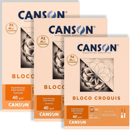 Bloco Canson Linha Técnica Croquis 40 g/m² 50 Folhas