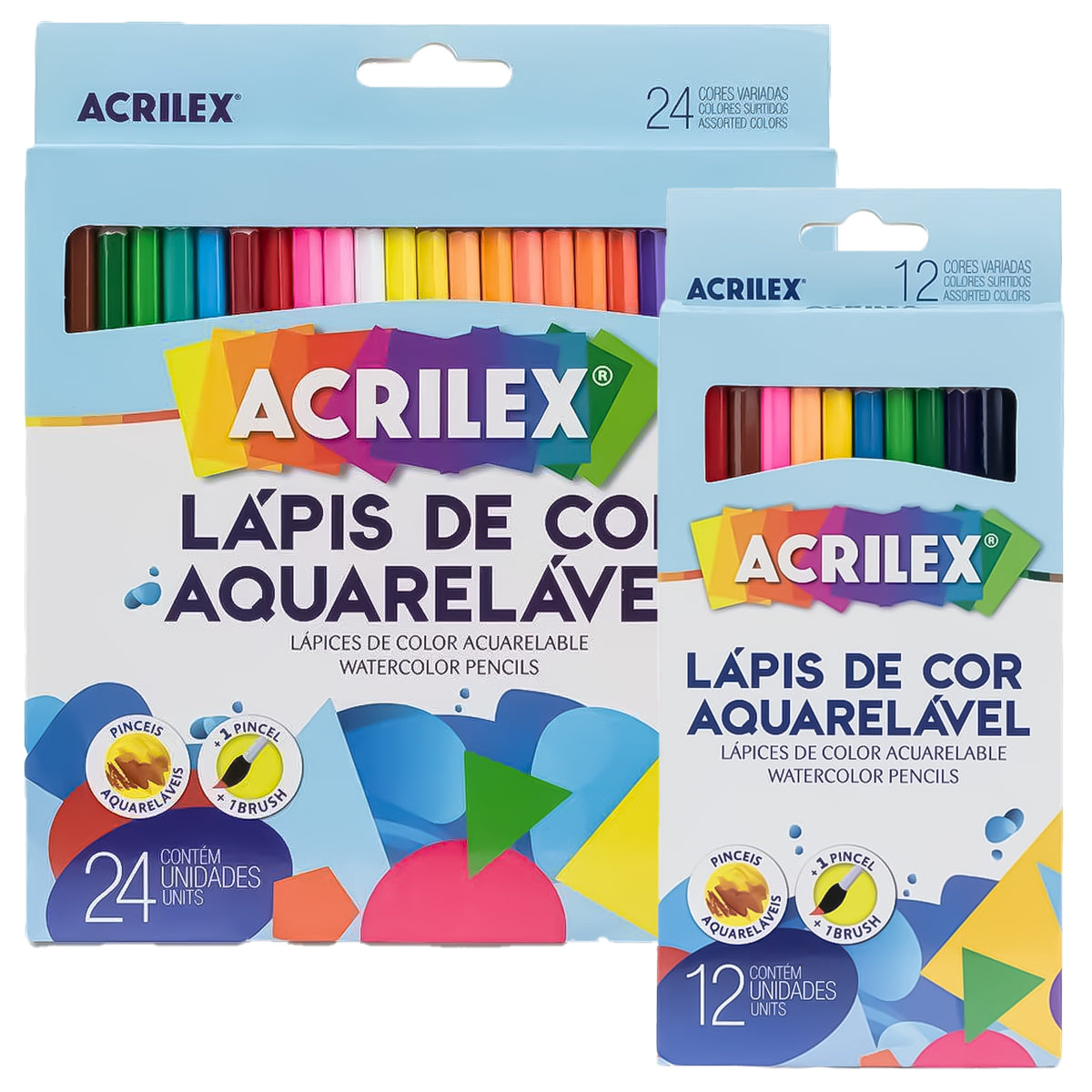 Estojo Lapis Aquarelavel Acrilex Nature Colors 