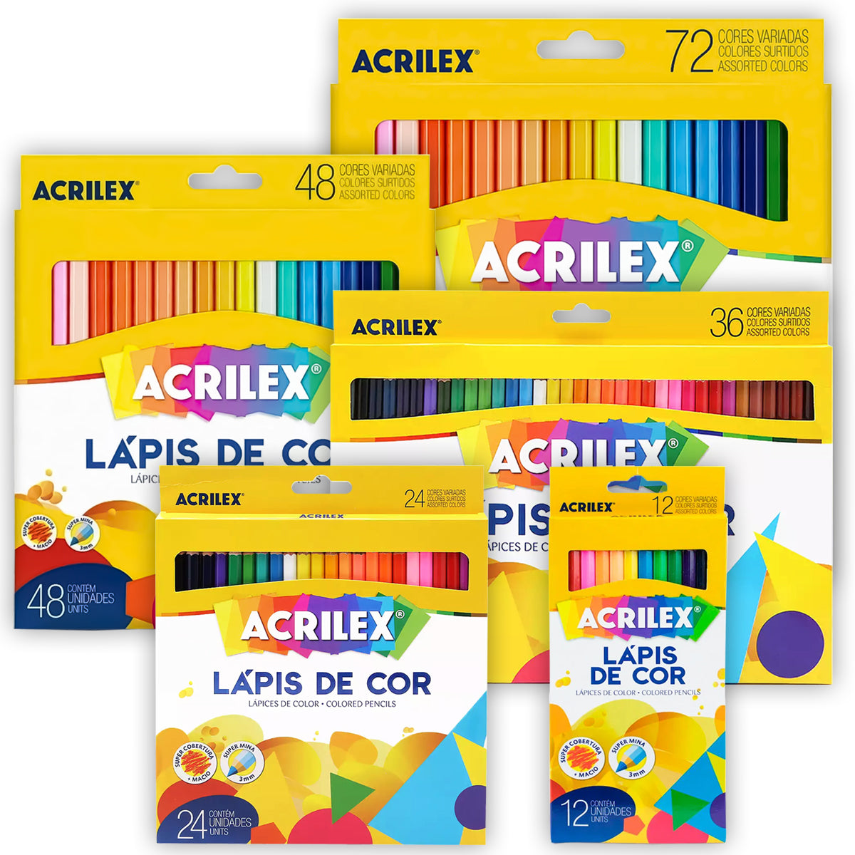Estojo Lapis de Cor Acrilex 