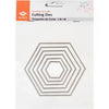 Faca de Corte Moldura Hexagonal 11.27X11.25Cm - Sunlit