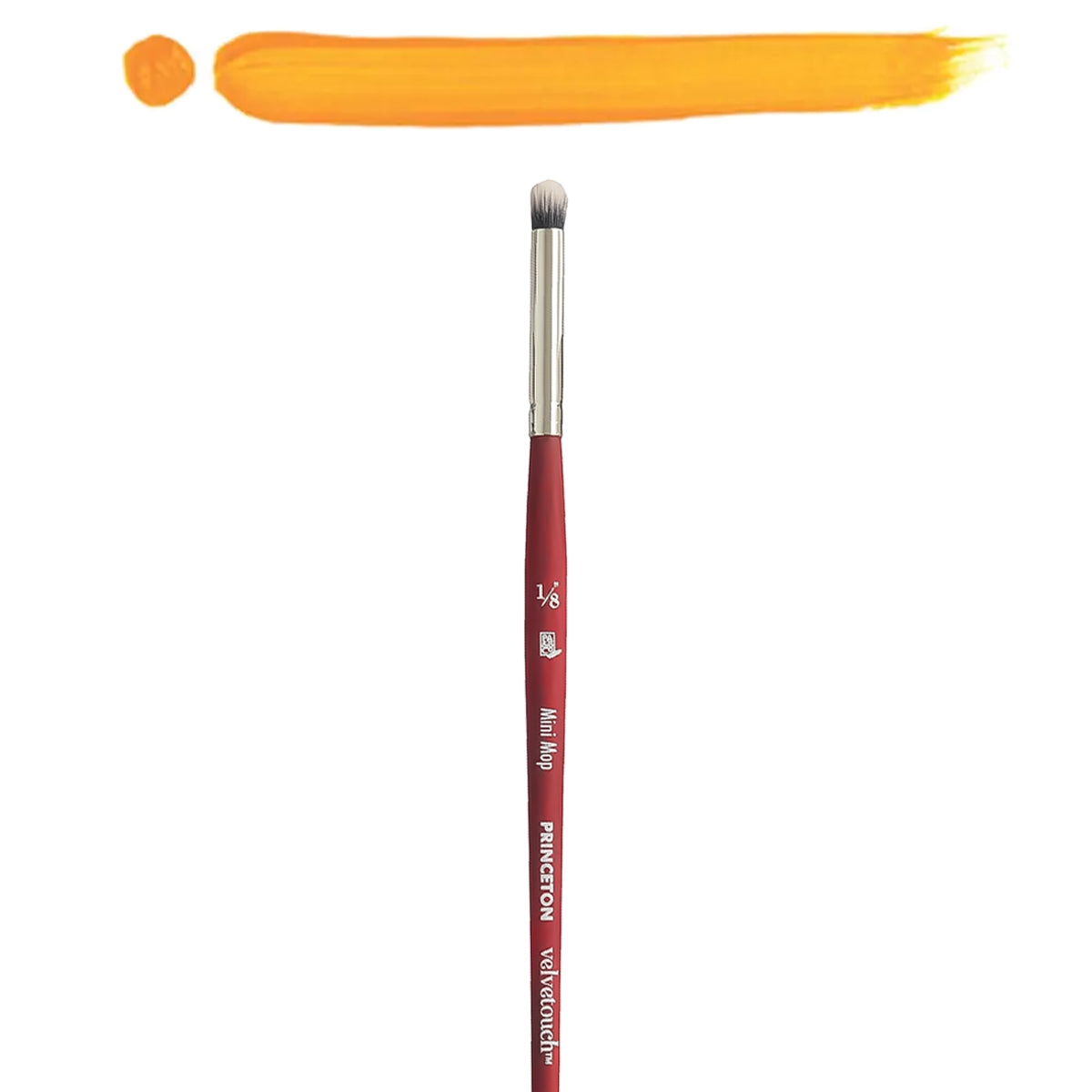 Pincel Profissional Princeton Velvetouch Curvo Sintetico Mini 1/8