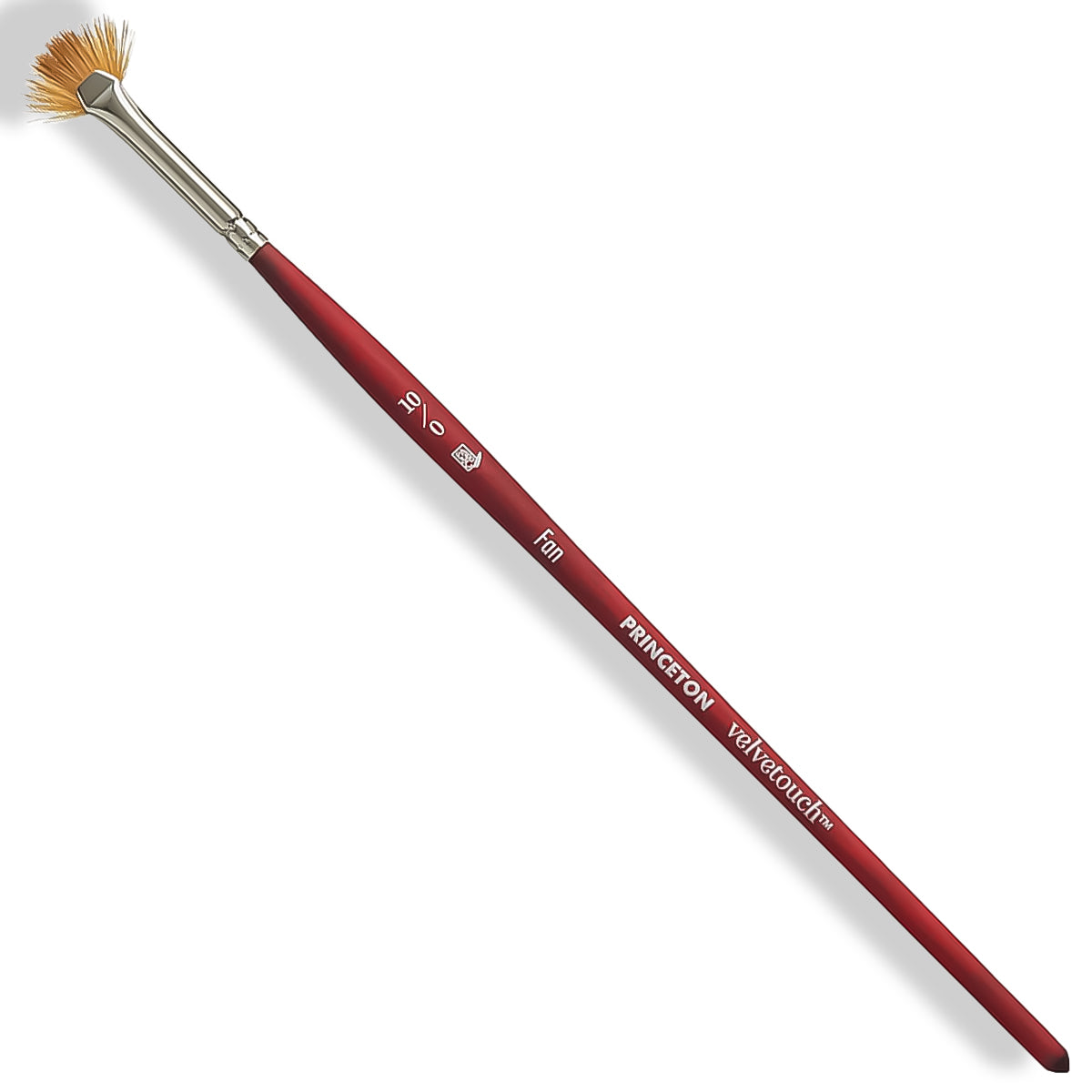 Pincel Profissional Princeton Velvetouch Eventail Sintetico Cabo Curto 10/0