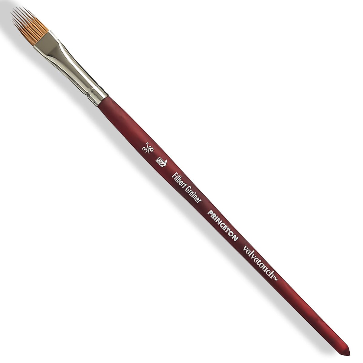 Pincel Profissional Princeton Velvetouch Lingua de Gato Sintetico Cabo Curto 3/8